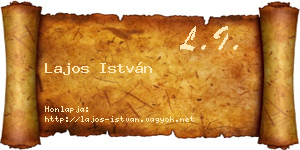 Lajos István névjegykártya