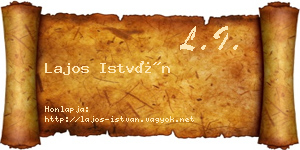 Lajos István névjegykártya